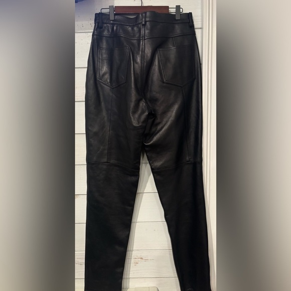 Hugo Buscati Shiny Black Leather Trousers - Picture 10 of 16